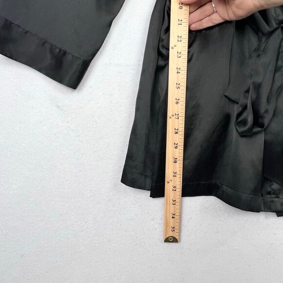 Victoria’s Secret Satin Black Attached Belt Women’s Robe One Size Dressing Gown - Picture 9 of 9